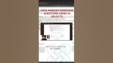 Deloitte data analyst Interview questions   #dataanalytics #powerbi