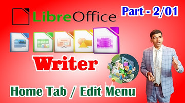LibreOffice Writer Home Tab | Edit Menu Tutorial in Hindi -  PART -2
