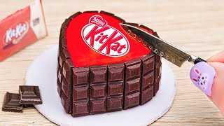 Amazing Rainbow Cake Decorating Ideas | Decorate Chocolate Heart Cake With Kitkat Cake