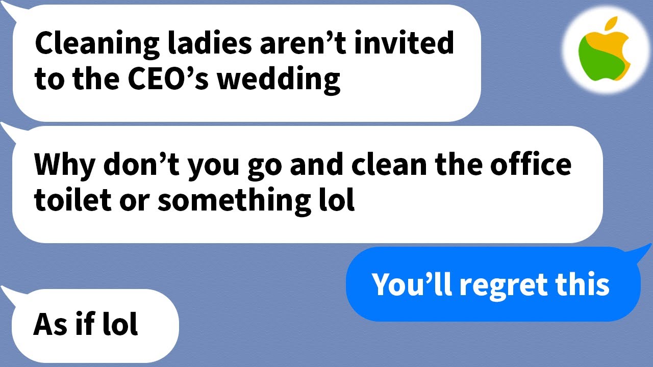 【Apple】 My son's employee thought I was the cleaning lady and kicked me out of the wedding