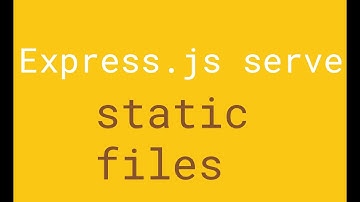 Serve basic static files using Express.js
