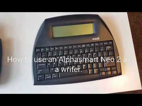 How to Write with an Alphasmart Neo 2