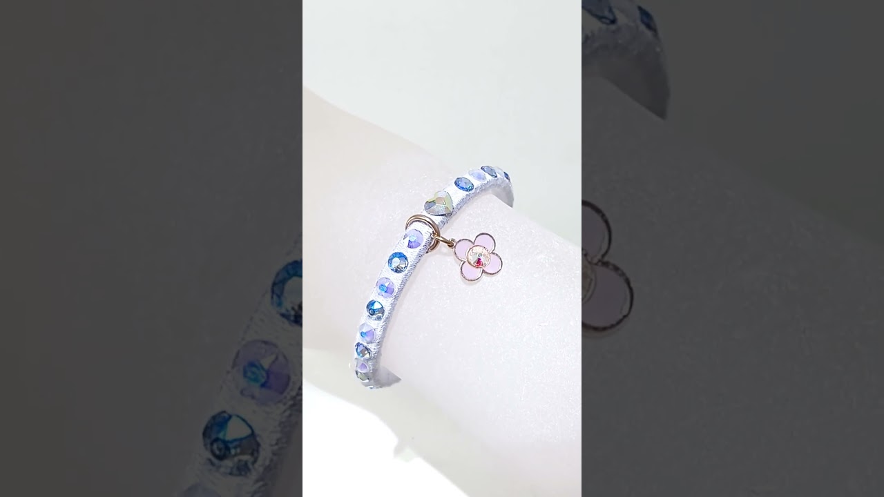 gingamアニーロヘアーゴムブレスレット12本セット Silk Flower Blue ANIRRO #bracelet #crystal #shorts #gingamjapan