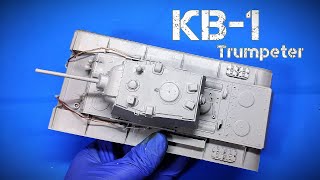 КВ-1.  НЕДОРОГАЯ но ХОРОШАЯ модель танка? Сборка модели Trumpeter.