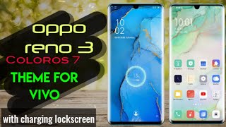 Oppo reno 3 theme for vivo| default coloros 7 theme with charging lockscreen screenshot 5