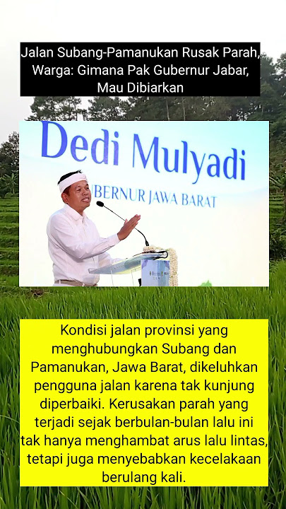 Jalan Subang-Pamanukan Rusak Parah,Warga: Gimana Pak Gubernur Jabar,Mau Dibiarkan