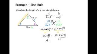 The Sine Rule Missing Side Multi Step