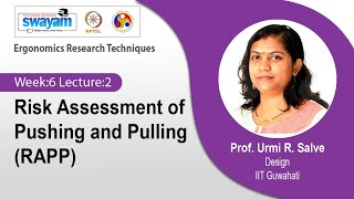 Lec 21: Risk Assessment of Pushing and Pulling (RAPP)