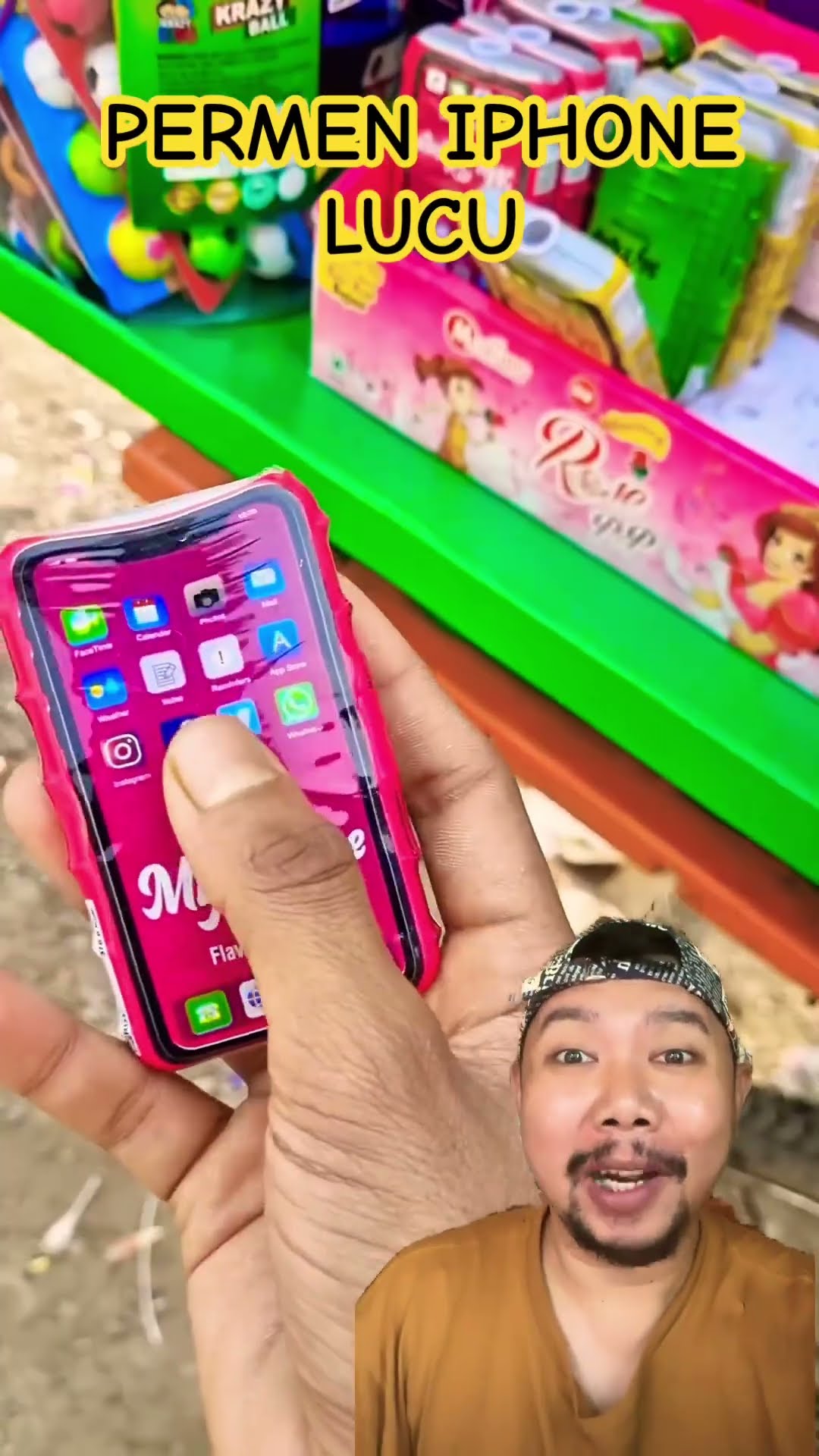 Permen pinky Iphone Lucu!!?? #funny #shortsfeed #viralvideo #comedy #lucu #food #cute