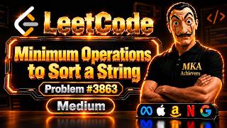Minimum Operations to Sort a String | LeetCode 3863 | LeetCode POTD | leetcode problem of the day