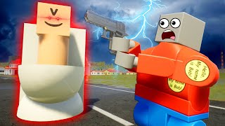 Using Missiles to DESTROY LEGO SKIBIDI TOILET in Brick Rigs RP!