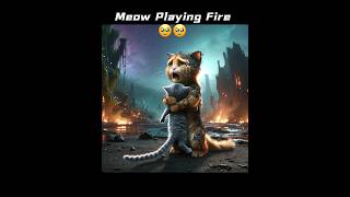 Super Meow_Dont Play Fire #supercat #cat #cartoon #funny #cute #shorts #youtube