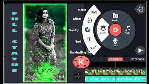 How to make trending WhatsApp status create | in kinemaster tutorial green effect for edit