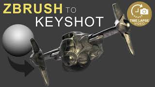 Zbrush to Keyshot Timelapse - Scifi Military Cargo Concept