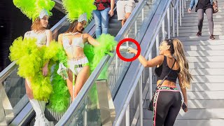 Hand Touching on the Escalator Prank!