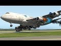 Boeing 747 Bird Strike Emergency Landing (HD) | X-Plane 11