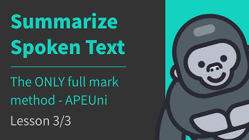 3/3 Summarize Spoken Text | the Only Full Mark Method | SST Tips | PTE Listening | APEUni