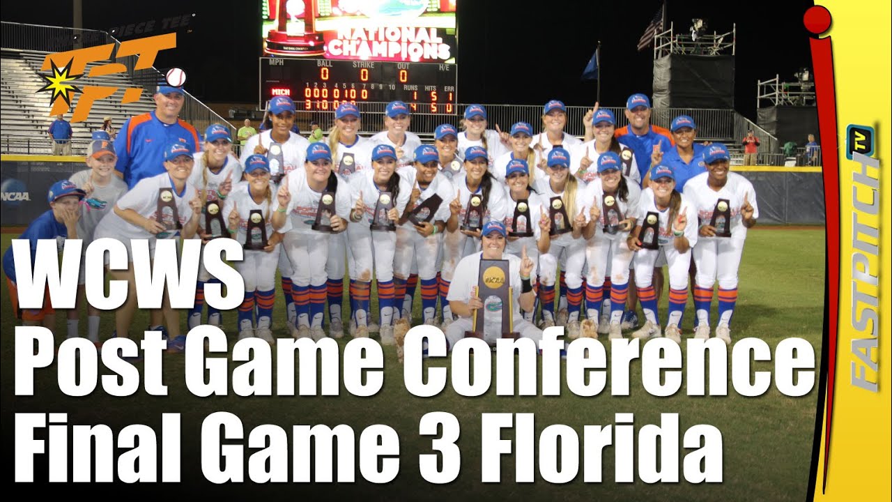 2015 WCWS Final Game 3 Florida Post Game Press Conference YouTube