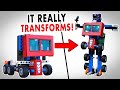 How to make Transformers Optimus Prime | Is it made with Lego or Cardboard?? It REALLY TRANSFORMS!