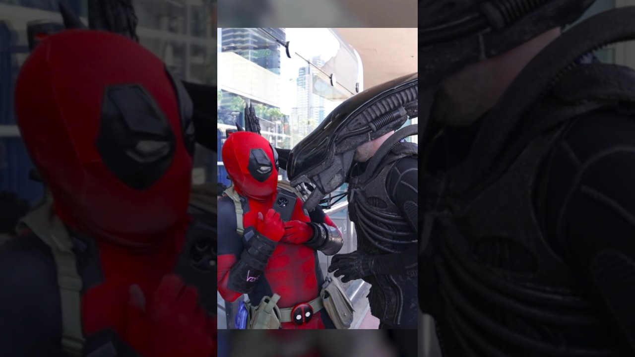 Deadpool vs Xenomorph 👾 #deadpool #xenomorph #cosplay