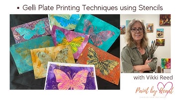 Gelli Plate Printing Techniques Using Stencils