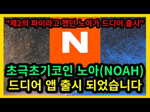   제2의 파이라고 불리운 초극초기 노아 드디어 앱 정식출시 NOAH