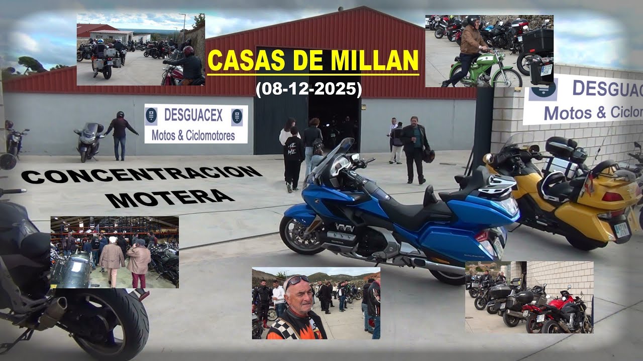 CASAS DE MILLAN. CONCENTRACION MOTERA EN (DESGUACEX MOTOS & CICLOMOTORES). (08-12-2025).