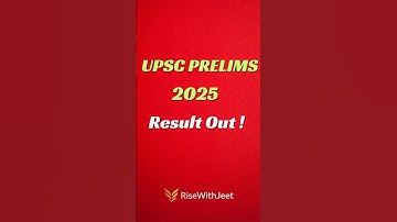 📅 UPSC Prelims 2025 Result is OUT 🌟  #upsc #prelims2025 #prelimsresults #examresults #resultout