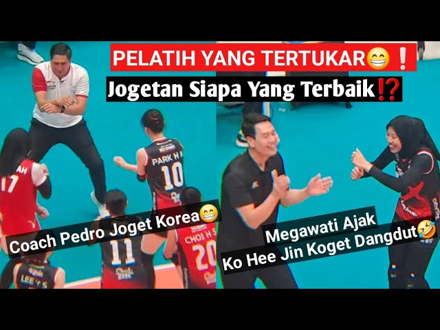 FUNNY🤣🤣‼️Momen Megawati Ajak Ko Hee Jin Joget Rungkad😁🤣 class=