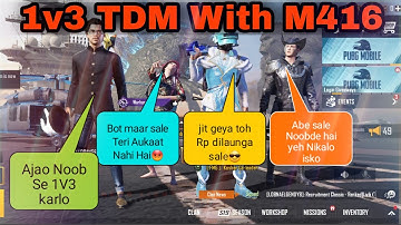 Random 3 Players Call me Noob😢|| I Challenge For 1V3 TDM Room in PUBG Mobile||YOUTUBE DRANGR