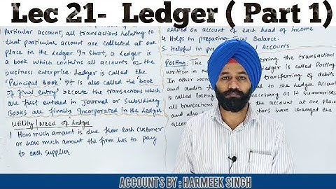 Lec 21 - Ledger (Part 1) By Harmeek Sir || JKSSB PANCHAYAT ACCOUNTS ASSISTANT