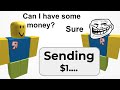 If you could send money in tower defense simulator... (TDS Meme)