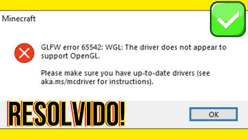 Erro no Minecraft glfw error 65542 - SOLUÇÃO 2025