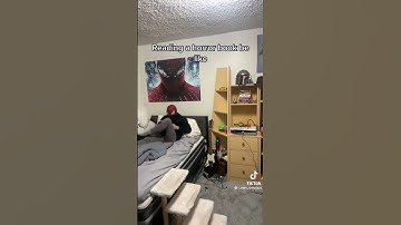 Reading a Horror Book be like: #shorts #memes #spiderman