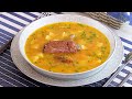 Очень вкусный гороховый суп с копчеными ребрышками! Самый любимый суп в моей семье!