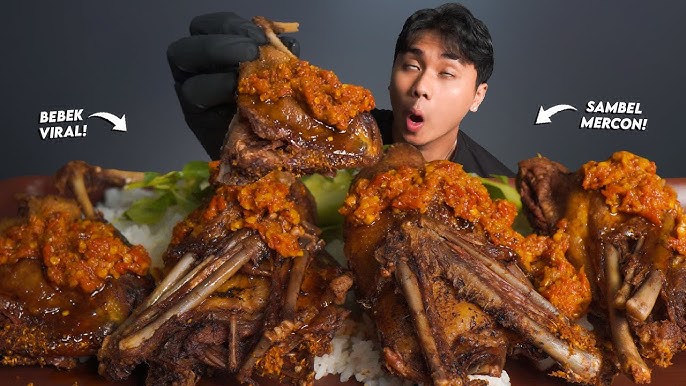 LAMBUNG PANASS!! MUKBANG BEBEK PATMOROSO VIRAL SIRAM SAMBAL MERCON + MINYAK BEBEK!! GILAK!!🥵