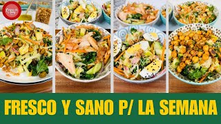 Con POCO DINERO, come FRESCO Y SANO en la SEMANA. ENSALADA Proteíca. Controla Azúcar, Peso, Grasa.