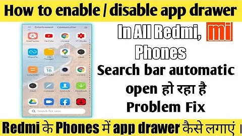 how to enable /disable app drawer in redmi note 9 pro max miui 12 /11 redmi note 8 pro, note 7 pro