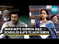 Watch how Supriya Sule tore into Tejasvi Surya over economy and dynasty politics