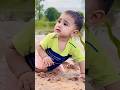 Cutiepie playing in sand  system cute desi villagelifestyle shorts viral