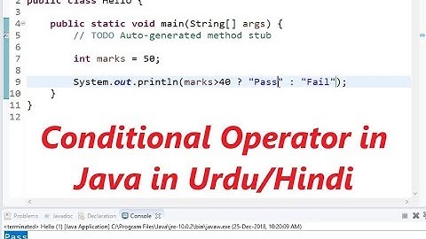 Conditional Operator | Urdu/Hindi