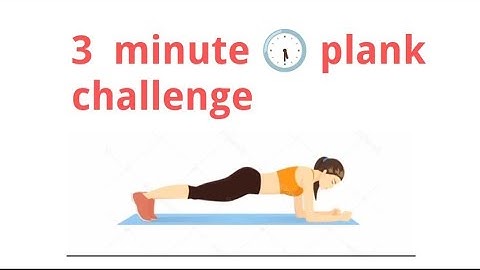 3 minute plank challenge with timer and background music...