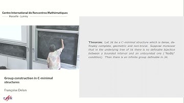 Françoise Delon : Group construction in C-minimal structures