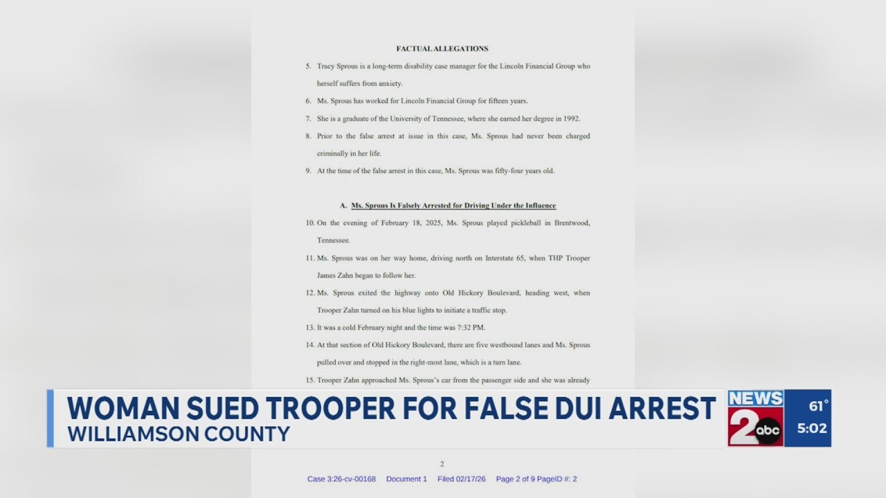 Woman sues THP trooper over DUI arrest - YouTube