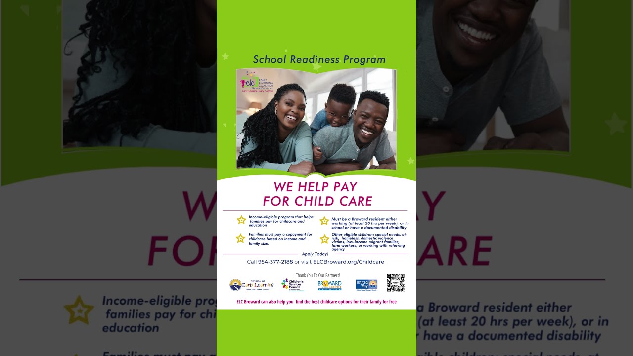 School Readiness Program Childcare Financial Assistance From ELC Broward English Version 