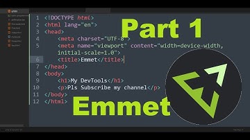 How to Emmet in Webdevelopment use part 1