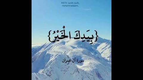 ما تيسر من سورة آل عمران ، محمد نادر علمي