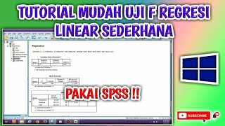 TUTORIAL MUDAH UJI F REGRESI LINEAR SEDERHANA