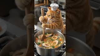 He is finally cooking it... 👨🍳🐟 #shorts #animation #cooking #viral #cat