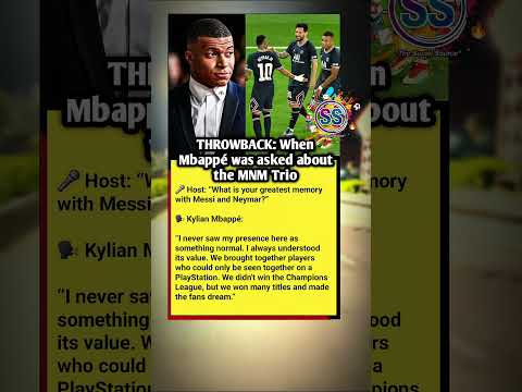 Mbappé Reflects on Playing With Messi and Neymar at PSG #football #mbappe #messi #neymar #psg